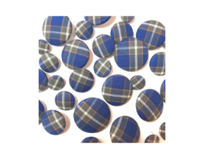 神戸タータン　播州織くるみボタン（裏足タイプ）