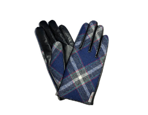 神戸タータン　ハリスツイード　レザーコンビ手袋