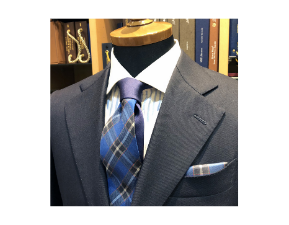 神戸タータン　シルクプリント　コンビネーションタイ