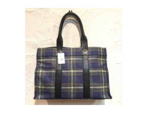 神戸タータン　ツイードトートバッグ